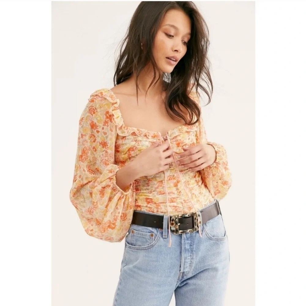 Free People Mabel printed blouse - Picture 1 of 9